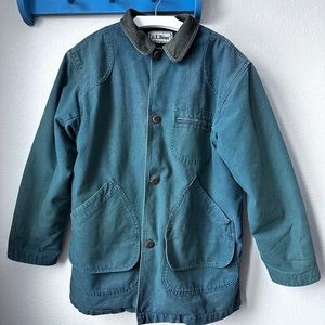 Vintage L.L. Bean Men's Chore Coat Removeable Flannel Lining Green Size Large